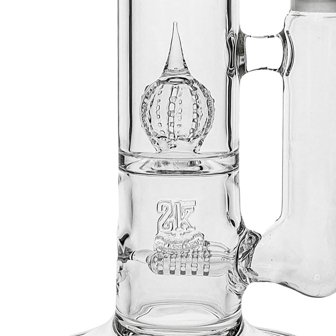 2K Glass Dual MeshLine to Royal Perc Bong