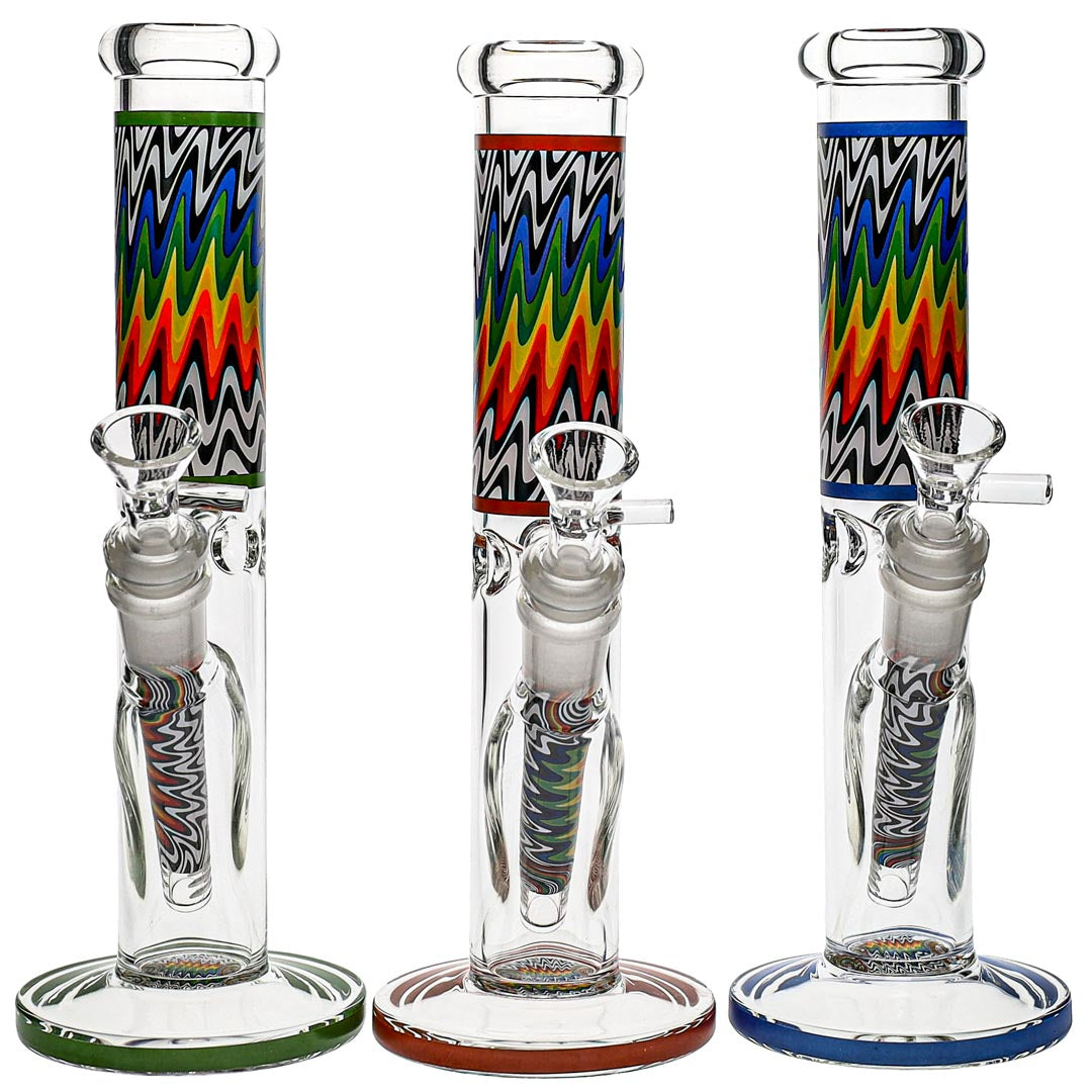 Accurate Glass WigWag Mini Straight Tube Bongs image