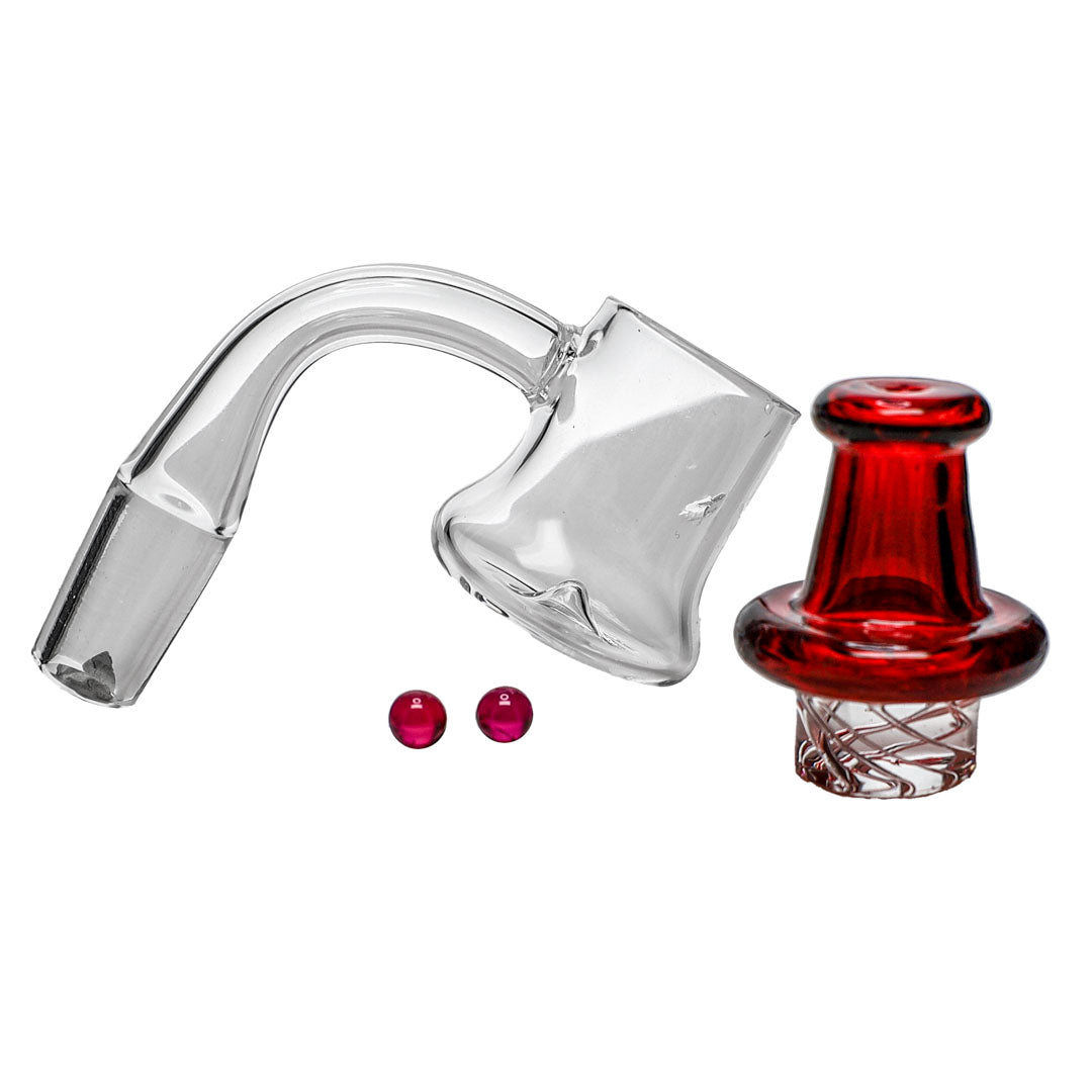 Bell Bottom Quartz Banger & Terp Pearl Set by Accurate Glass