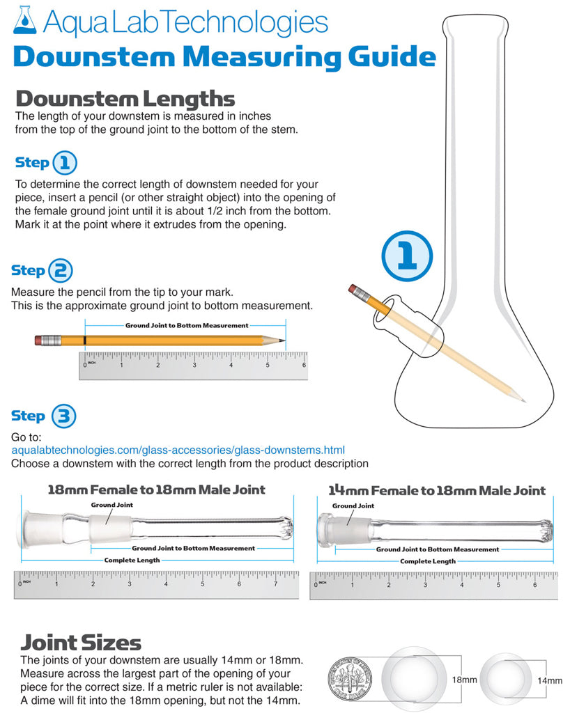 Bong Glass Downstem Measuring Guide