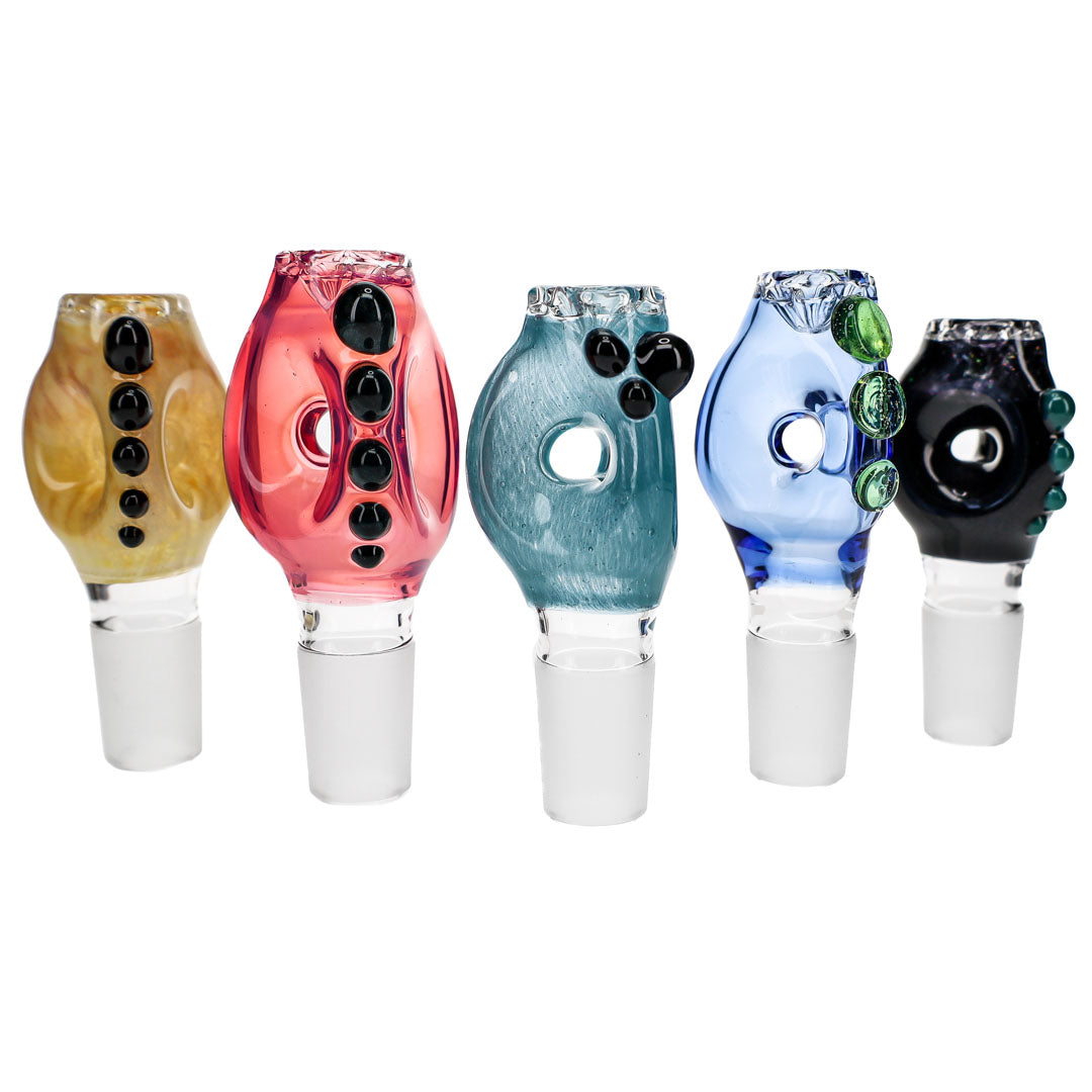 18mm Triple Donut Bong Slides by Ben Wilson Glass