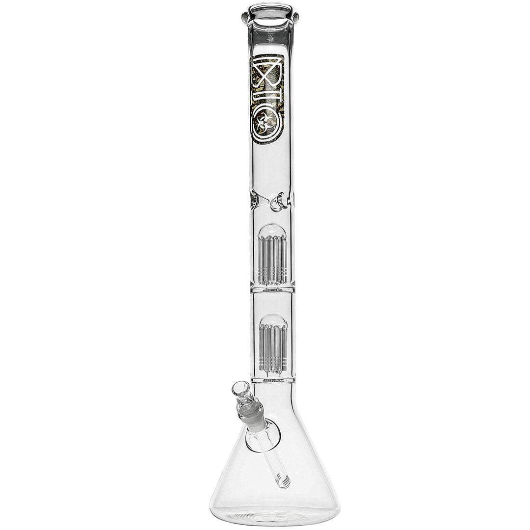22-inch Double 10-Arm Beaker Bong by BIO Glass