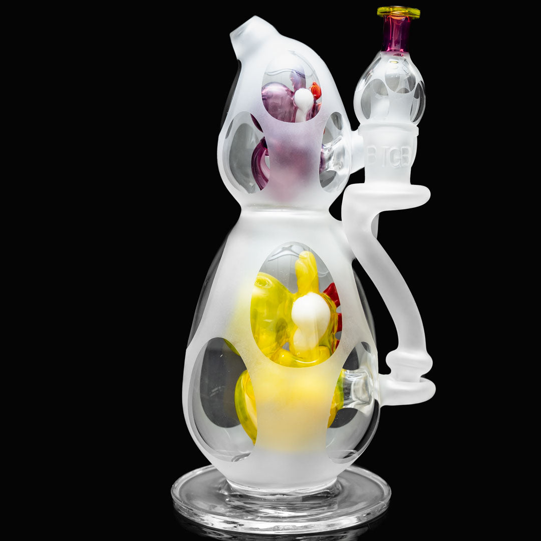 BTGB Glass 14mm Double Yoshi Egg Dab Rigs