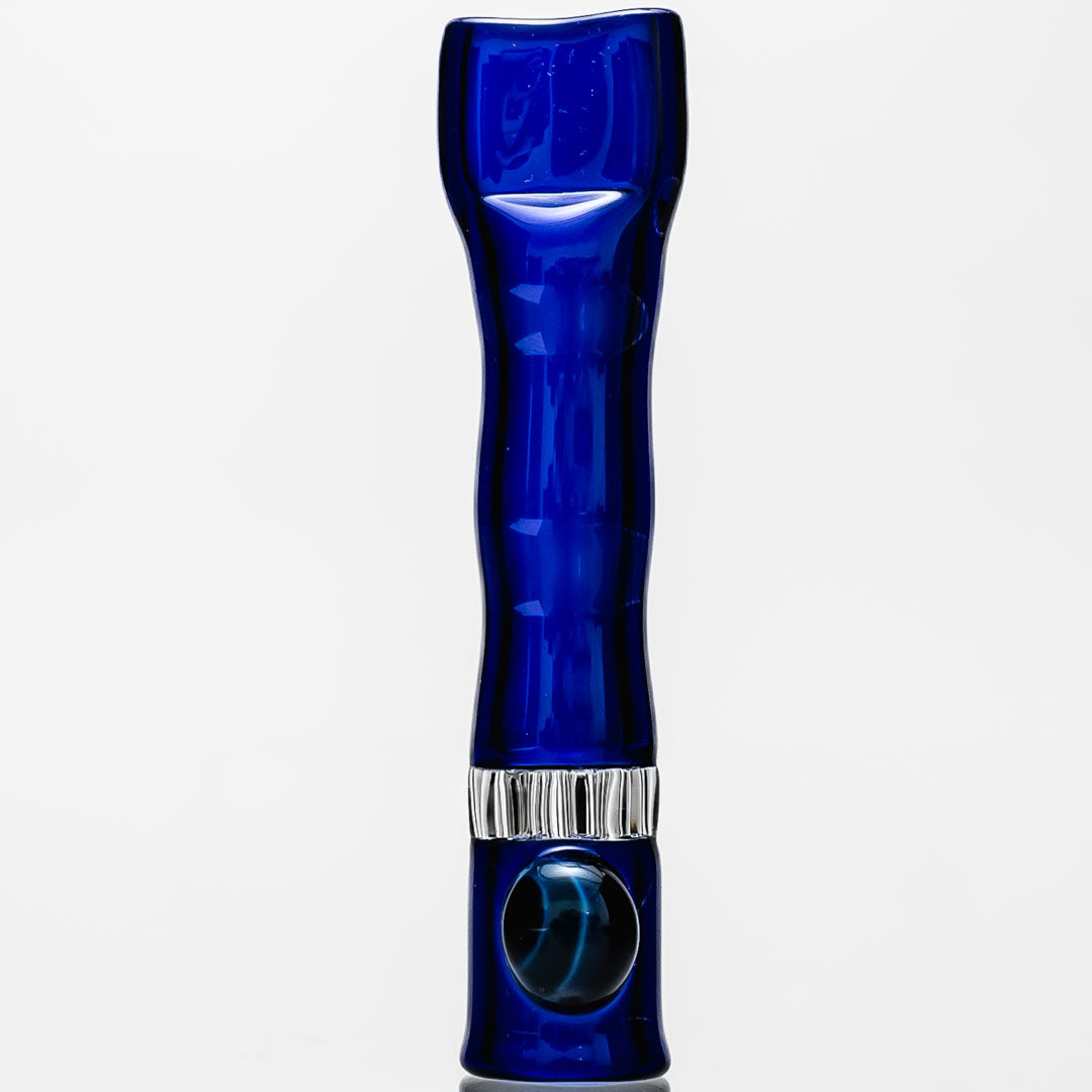 Blazing Blue Glass Honeycomb Onie Chillum Pipes