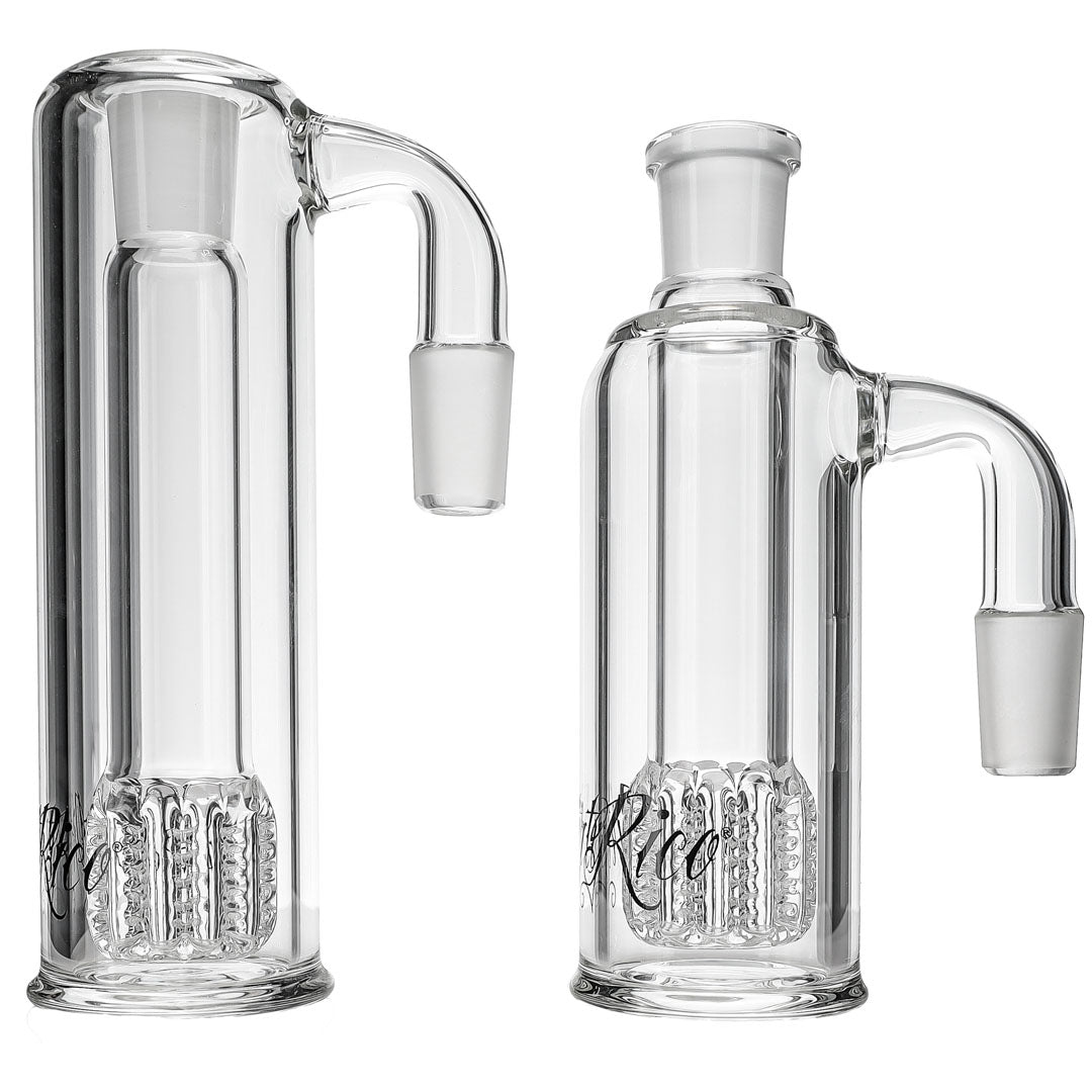 90-Degree Apocoline Perc Ash Catcher by Dirty Rico Glass