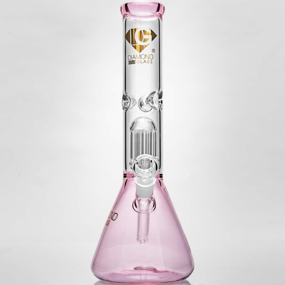 Diamond | Pink 8-Arm Beaker Bong