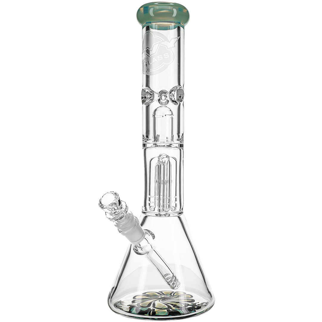 9mm 4-Arm Thick Glass Beaker Bongs by HVY Glass
