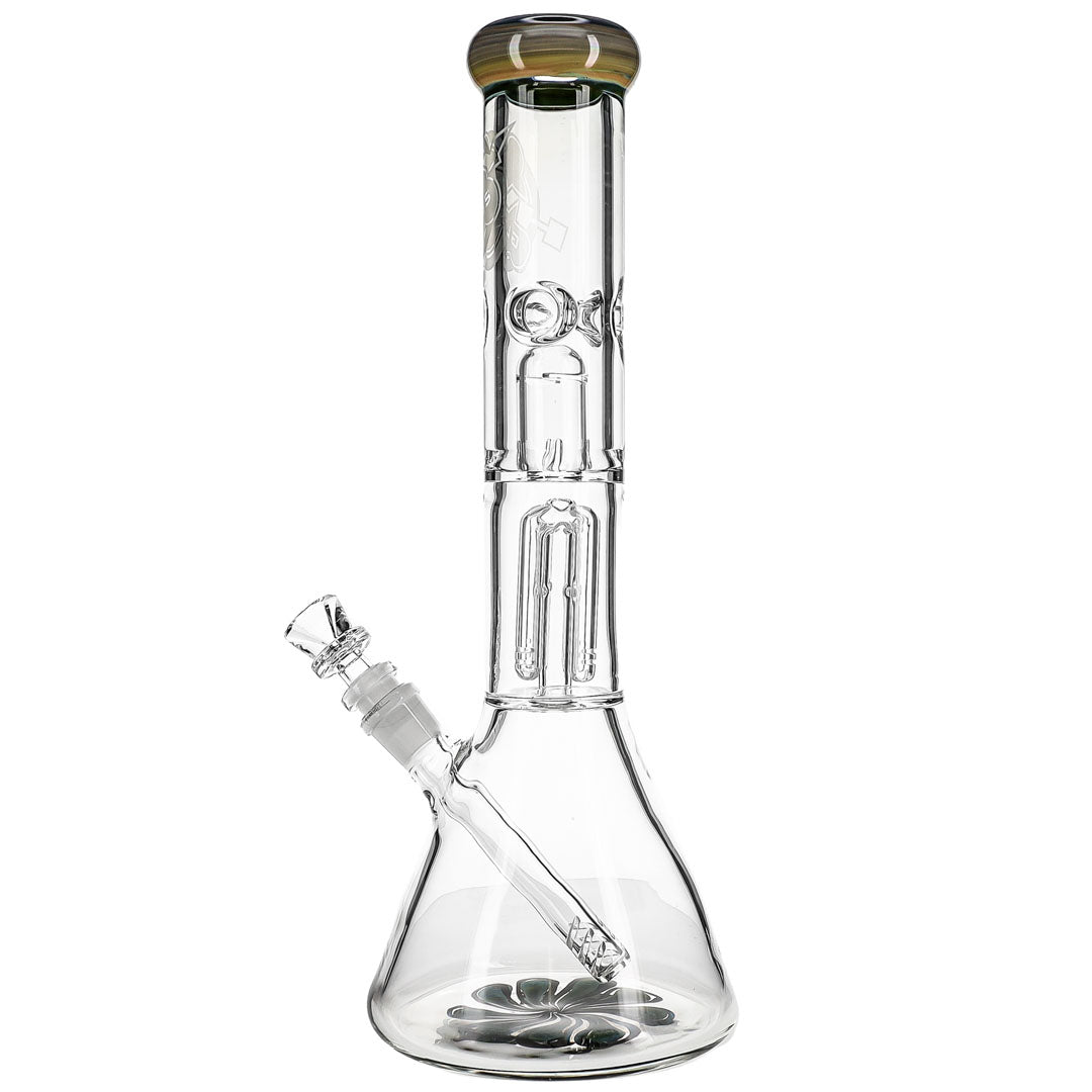 9mm 4-Arm Thick Glass Beaker Bongs by HVY Glass
