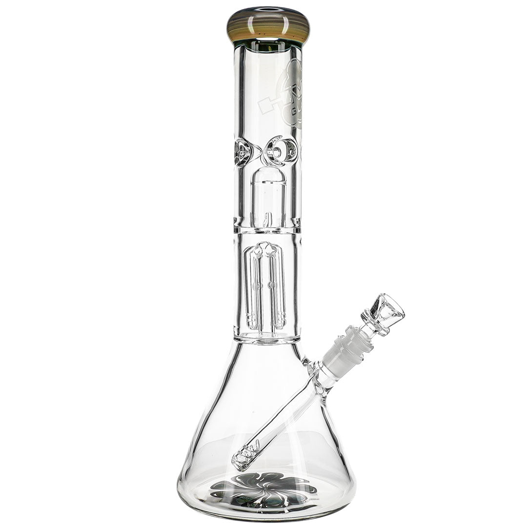 9mm 4-Arm Thick Glass Beaker Bongs by HVY Glass