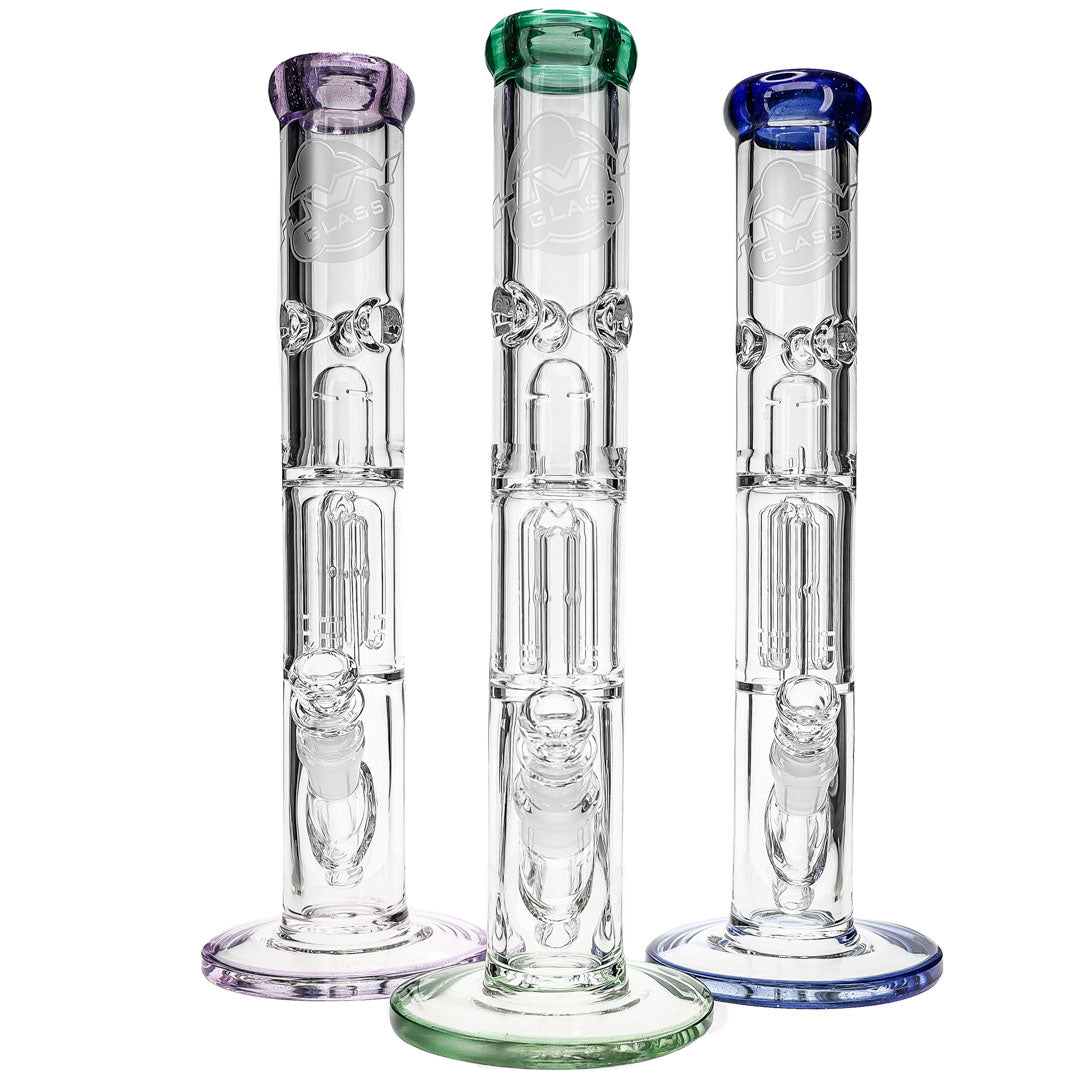 9mm 4-Arm Thick Glass Bongs from HVY Glass