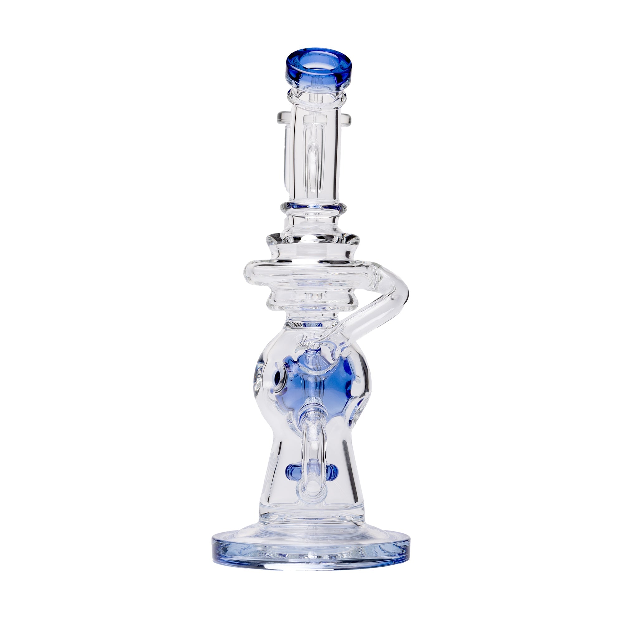 Human Grade Glass 7" Swiss Perc Dab Rig Back View