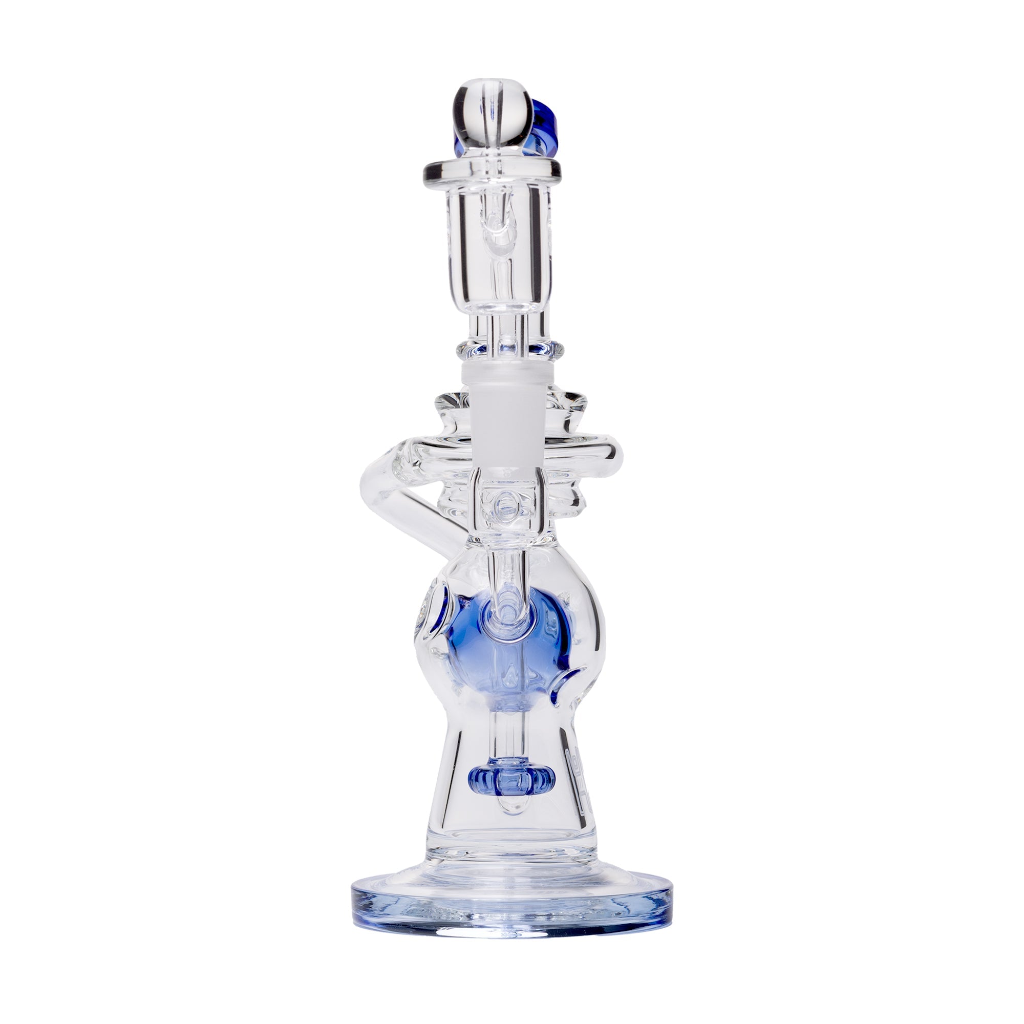 Human Grade Glass 7" Swiss Perc Dab Rig Front View