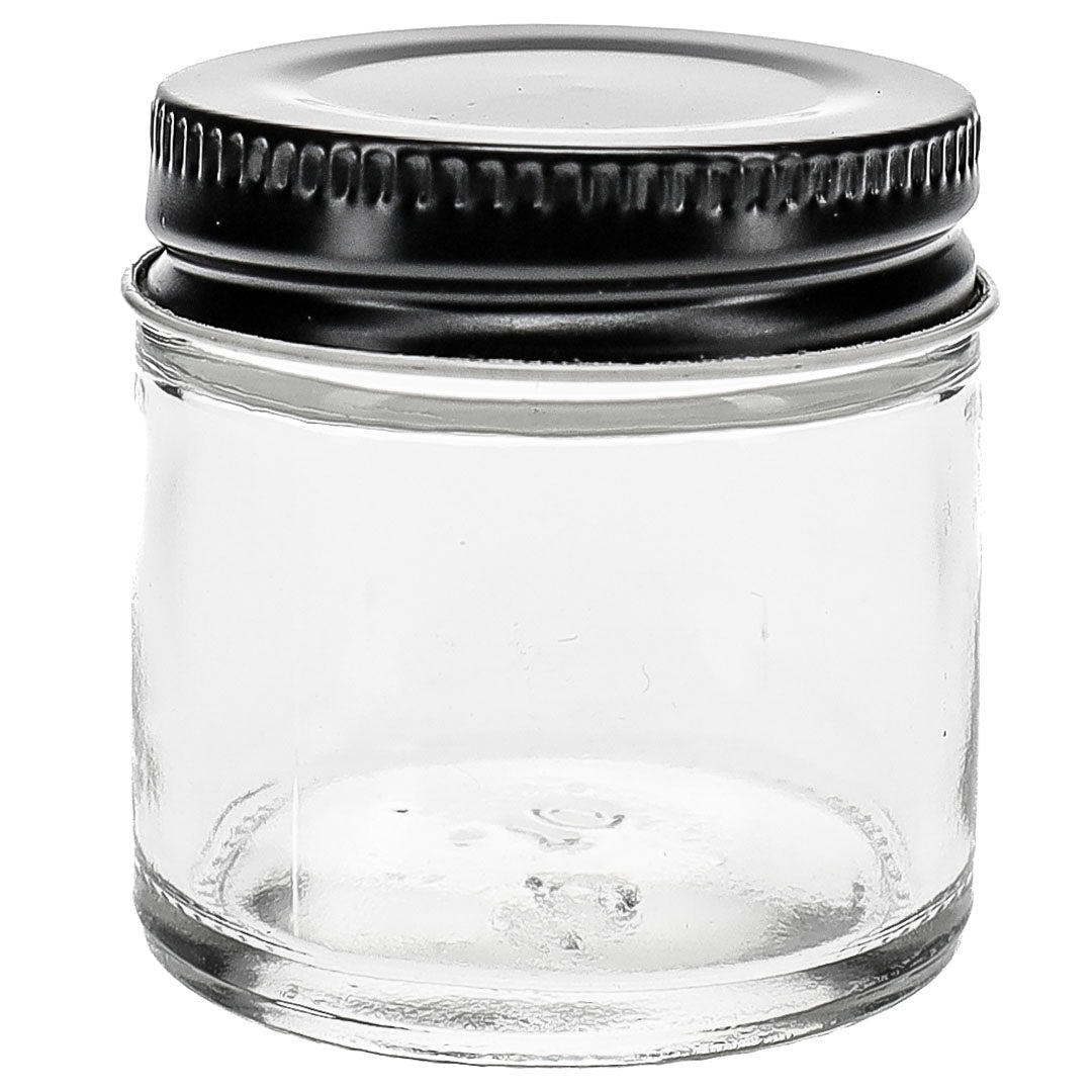 1 oz. Straight-Sided Glass Jar with Metal Lid