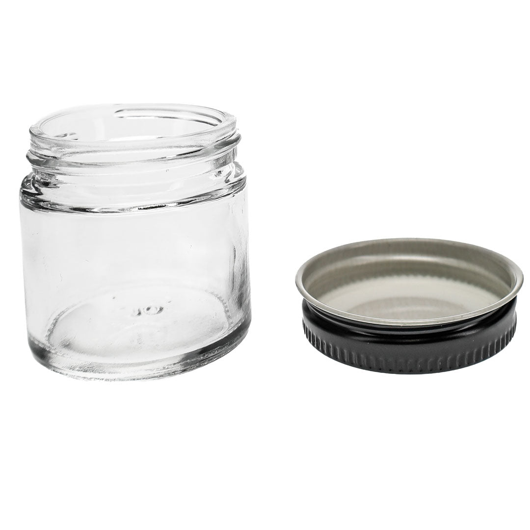 1 oz. Straight-Sided Glass Jar with Metal Lid