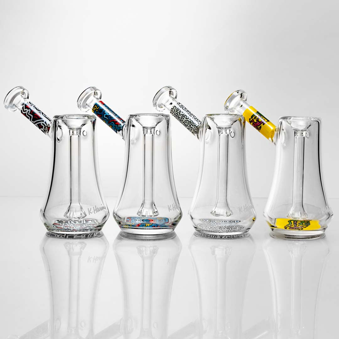 K. Haring Glass Glass Bubbler Bongs