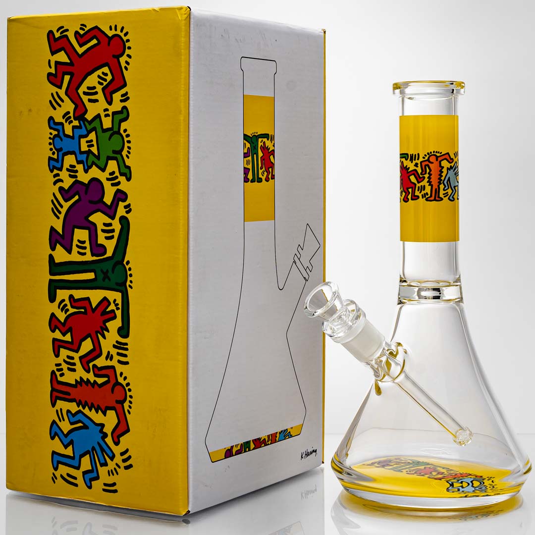 K. Haring Glass Mini Glass Water Pipe