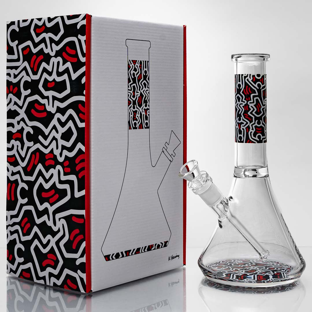 K. Haring Glass Mini Glass Water Pipe