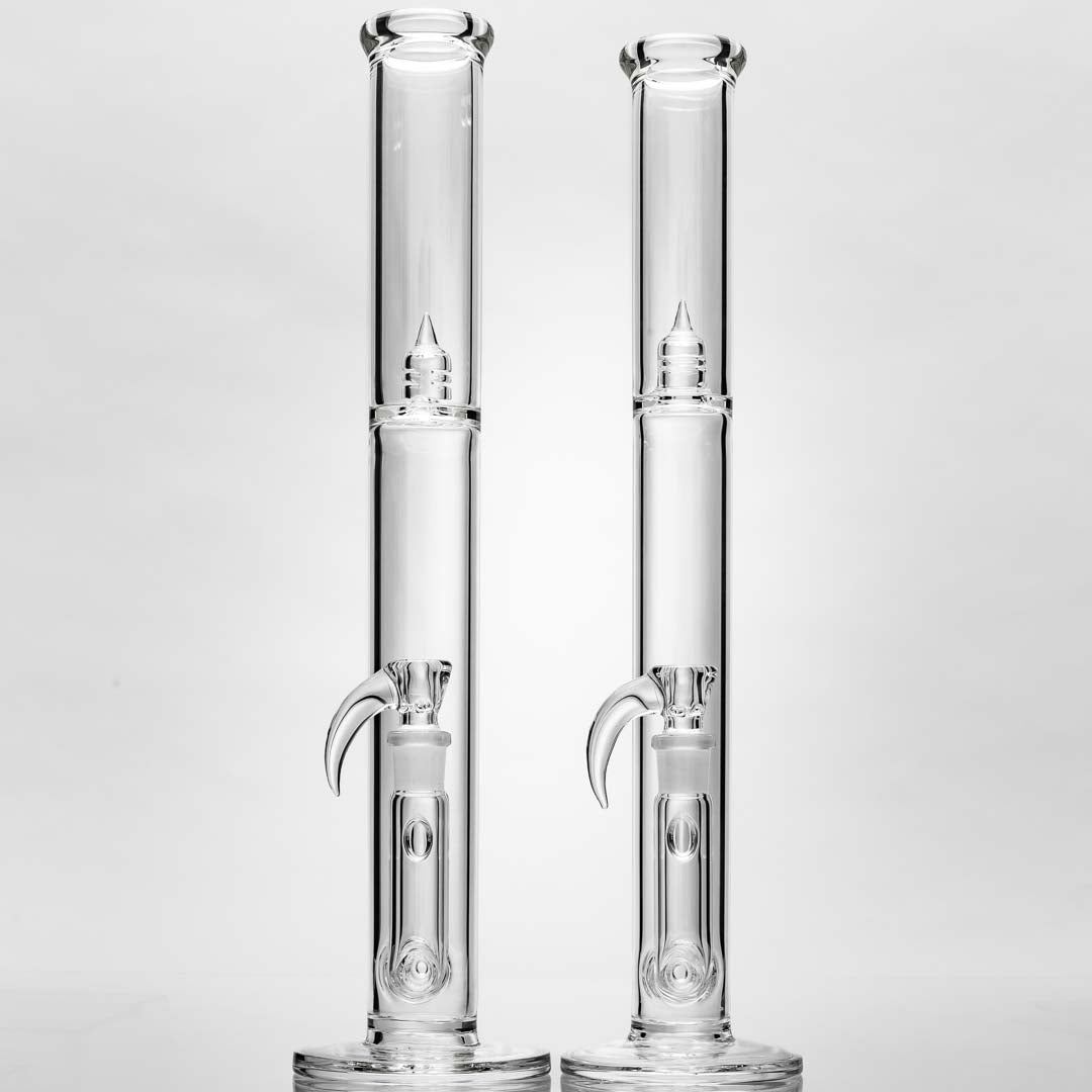 Kenta Kito Glass Clear Gridded Stemline Bongs