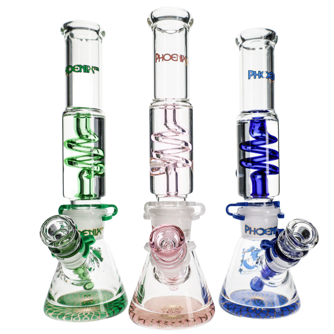 Freezable Glycerin Coil Bongs from Phoenix Star Glass