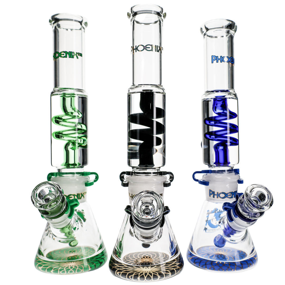 Freezable Glycerin Coil Bongs from Phoenix Star Glass