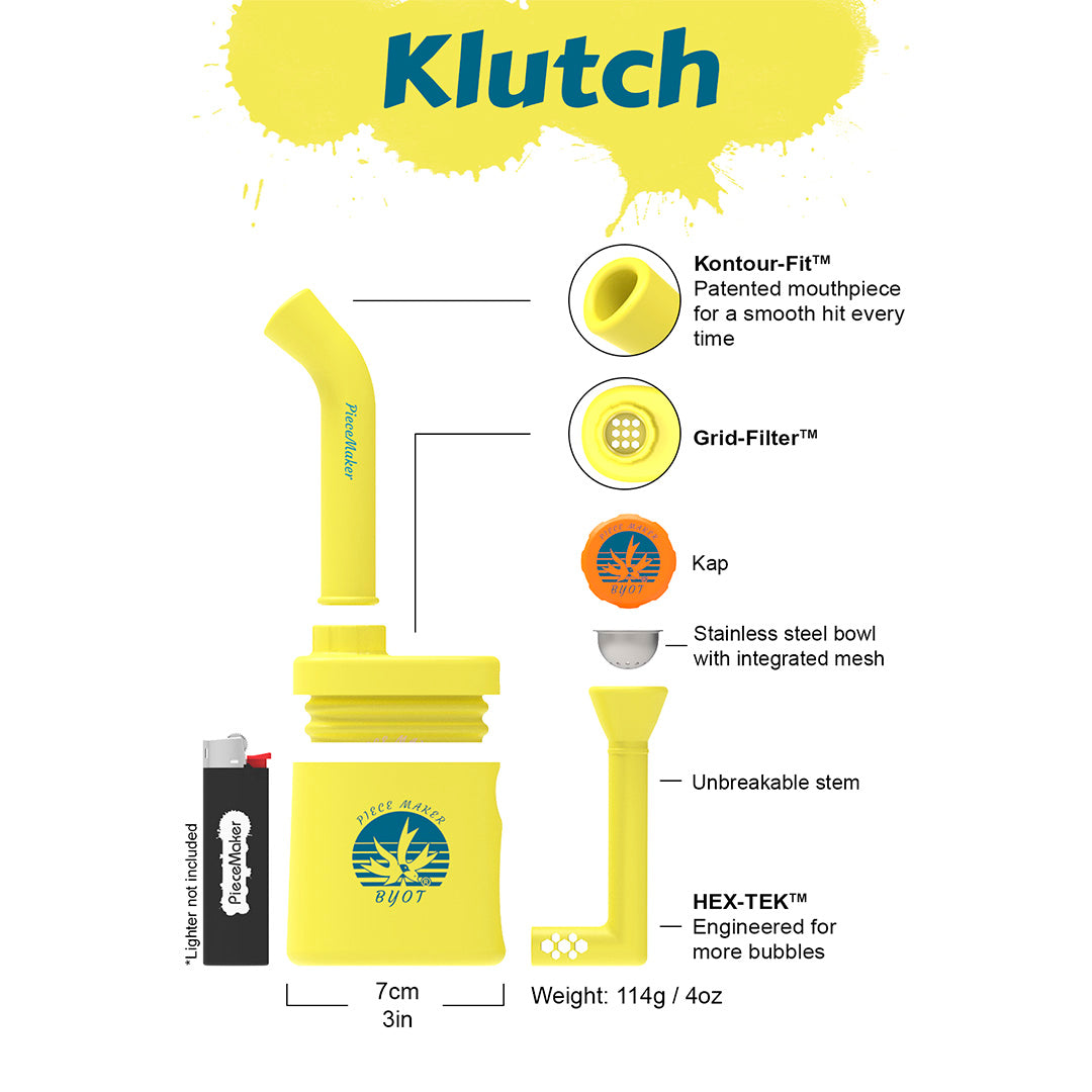 Piecemaker Gear Klutch Silicone Bubbler Dimensions