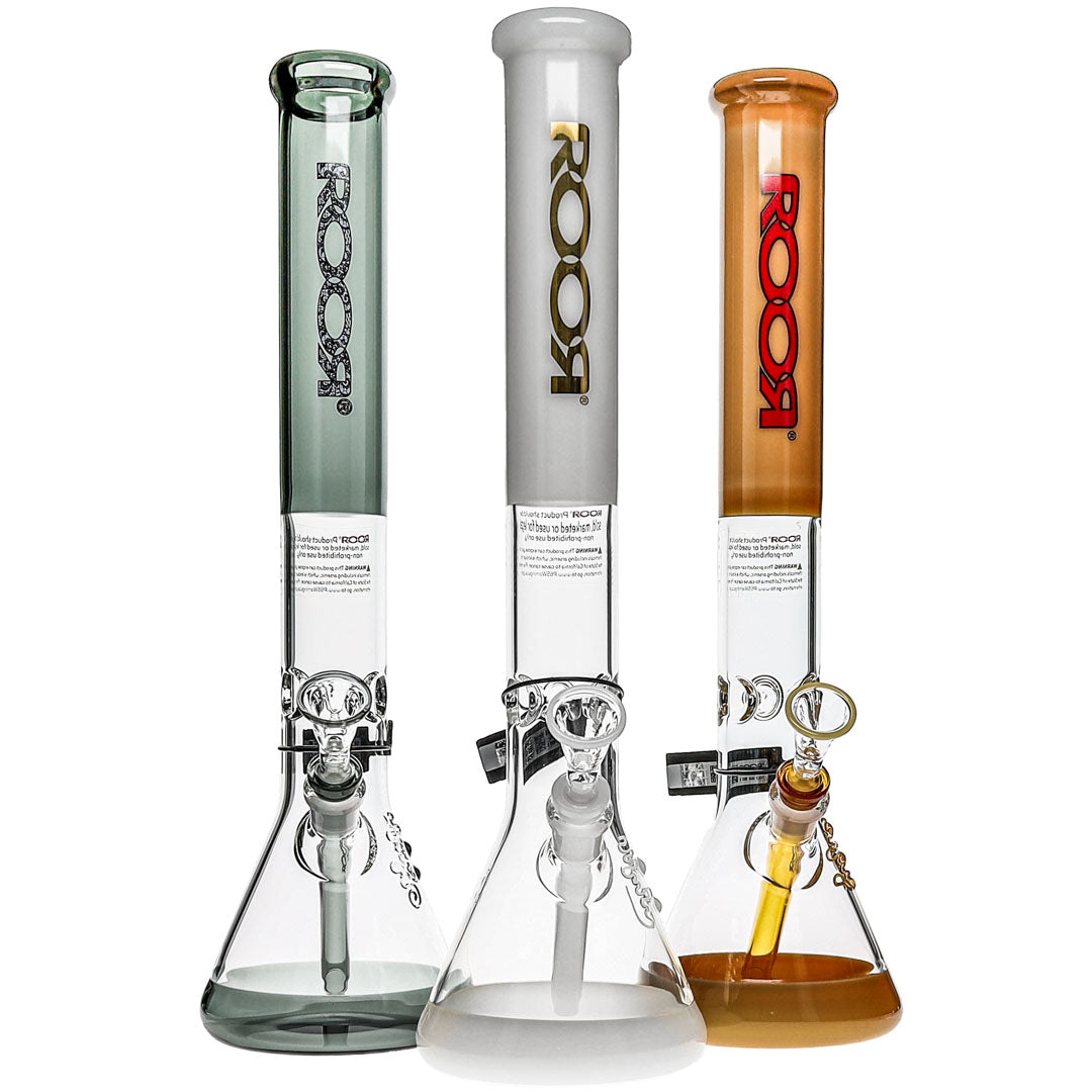 ROOR Glass 18-inch Colored Beaker Bong
