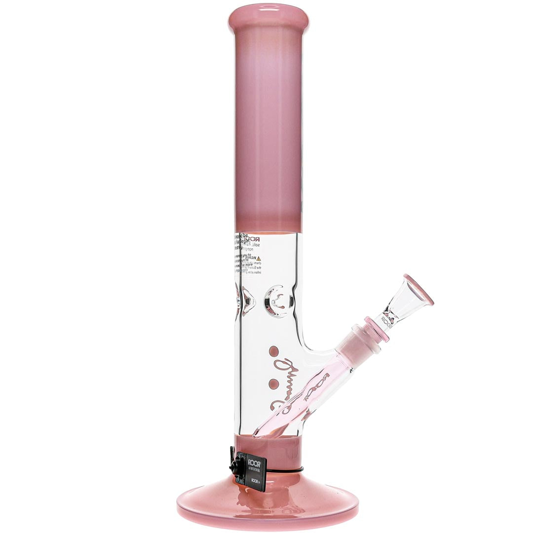 ROOR Glass 14" Pink Straight Tube Bong image