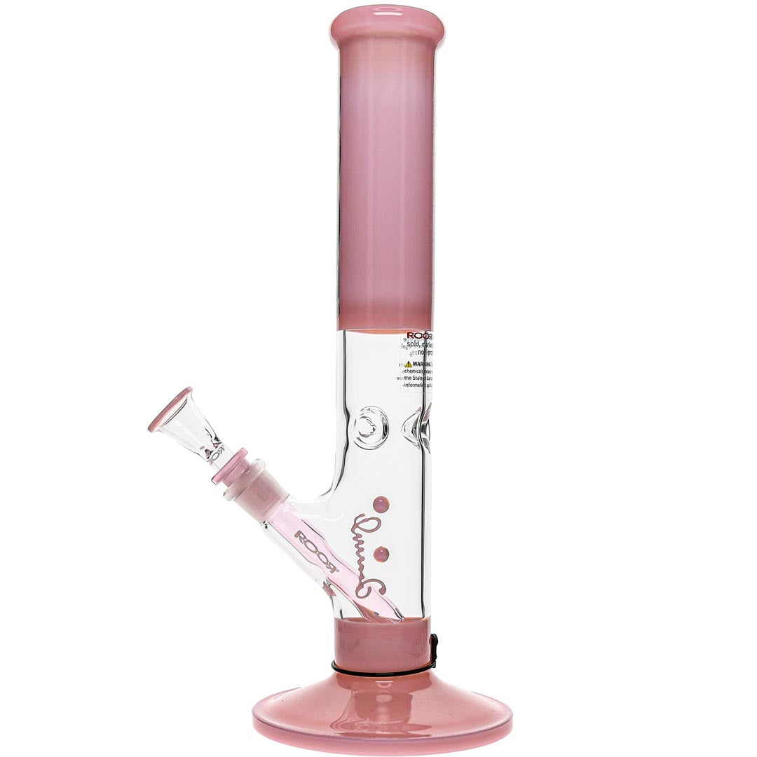 ROOR Glass 14" Pink Straight Tube Bong image