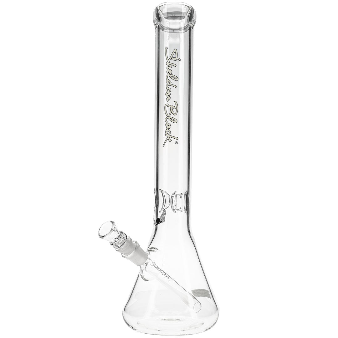 16-inch Medio Glass Beaker Bong by Sheldon Black Glass