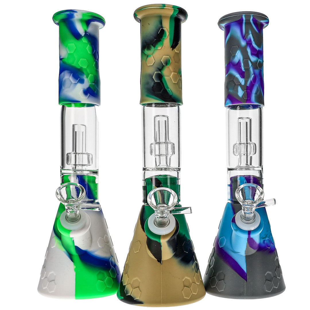 Hybrid Silicone Beaker Bongs by Accurate Glass