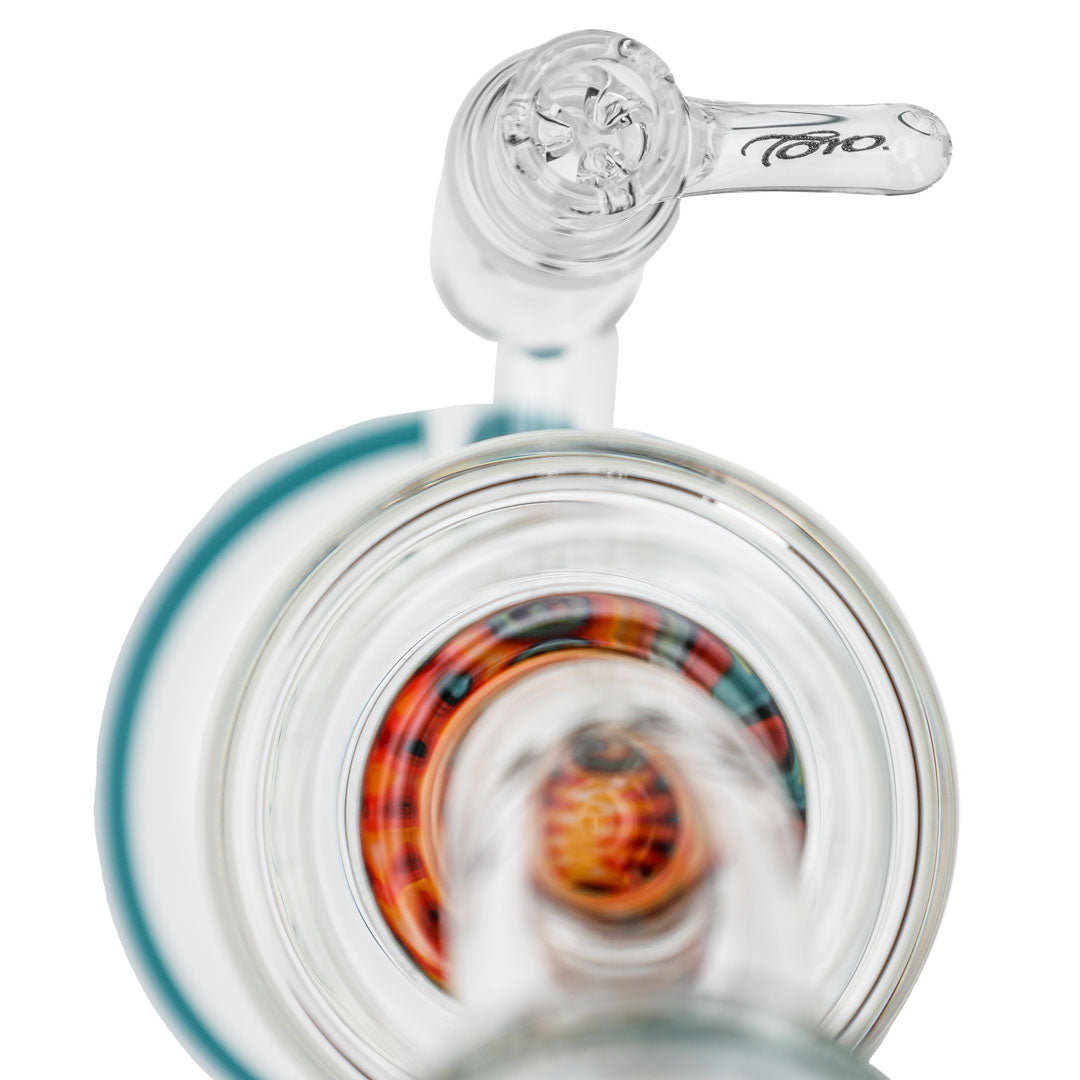 Double Micro Bong with Reversals by Toro Glass