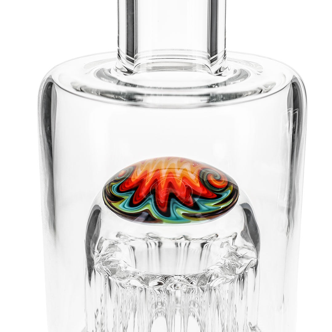 Double Micro Bong with Reversals by Toro Glass
