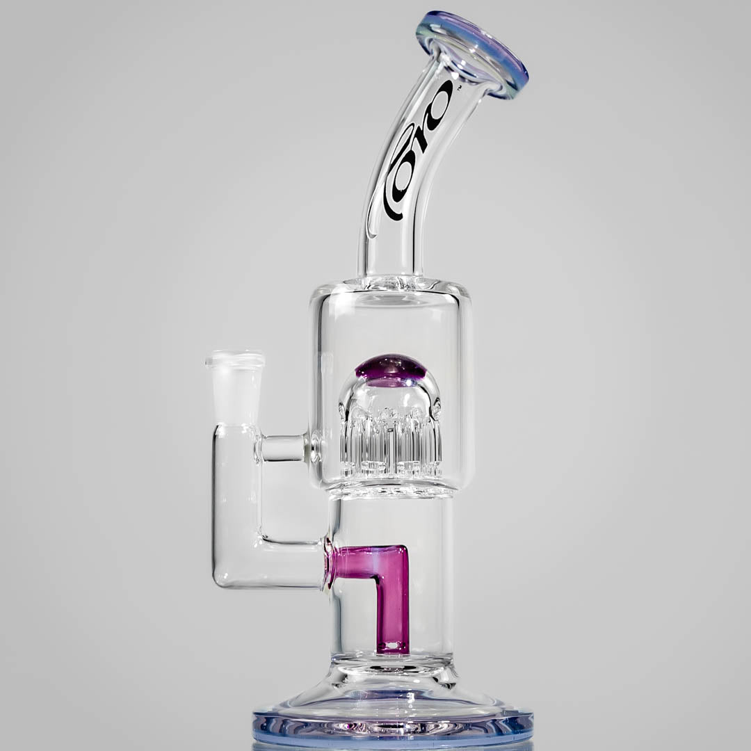 Colored Double Macro Dab Rig from Toro Glass