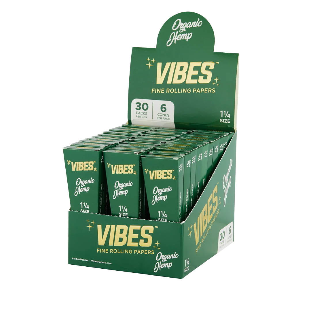 1 1/4" Pre-Rolled Cones from Vibes Rolling Papers