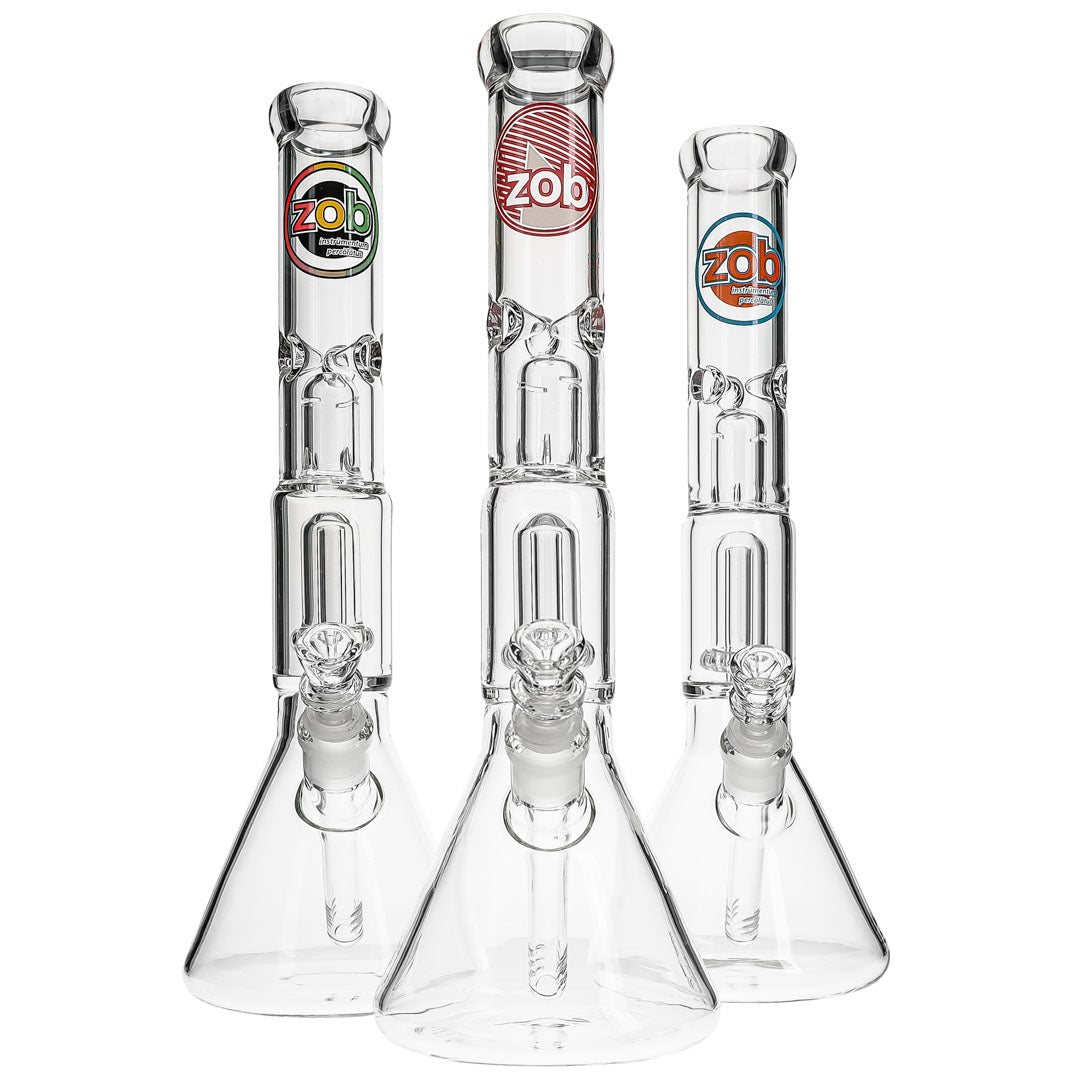UFO Perc Beaker Bongs by ZOB Glass