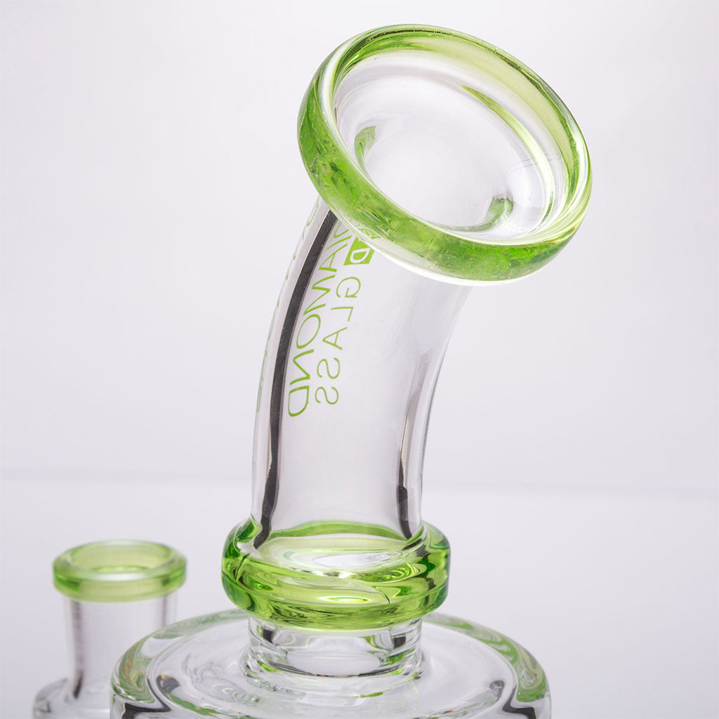 Diamond Glass Internal Corkscrew Bong