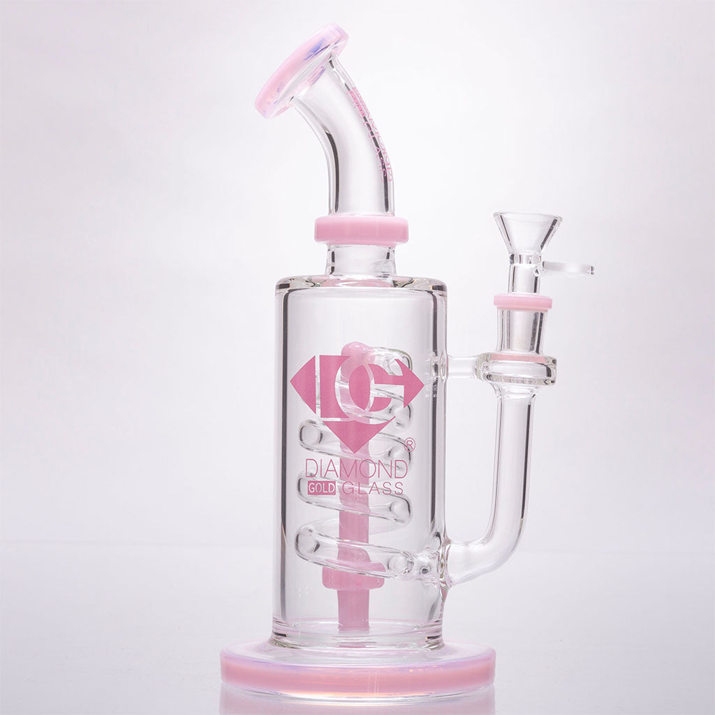 Diamond Glass Internal Corkscrew Bong