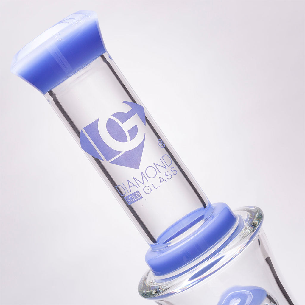 Diamond Glass Peachy Ratchet Perc Bong