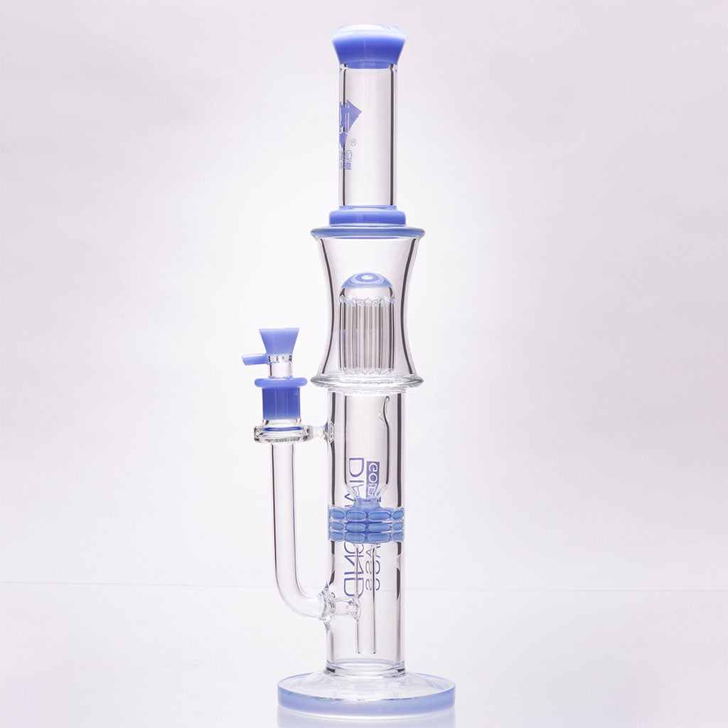 Diamond Glass Peachy Ratchet Perc Bong