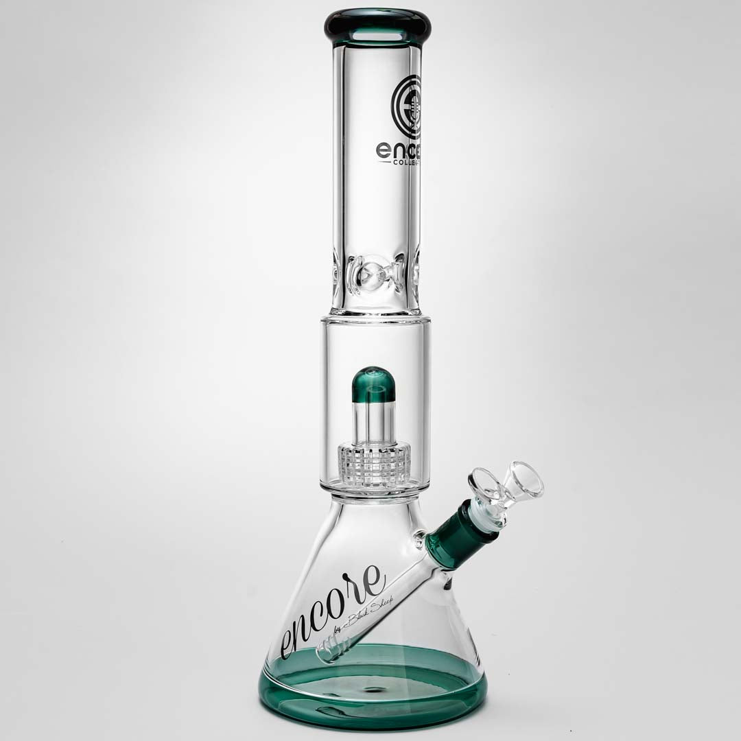 Encore Glass Accent Showerhead Beaker Bongs