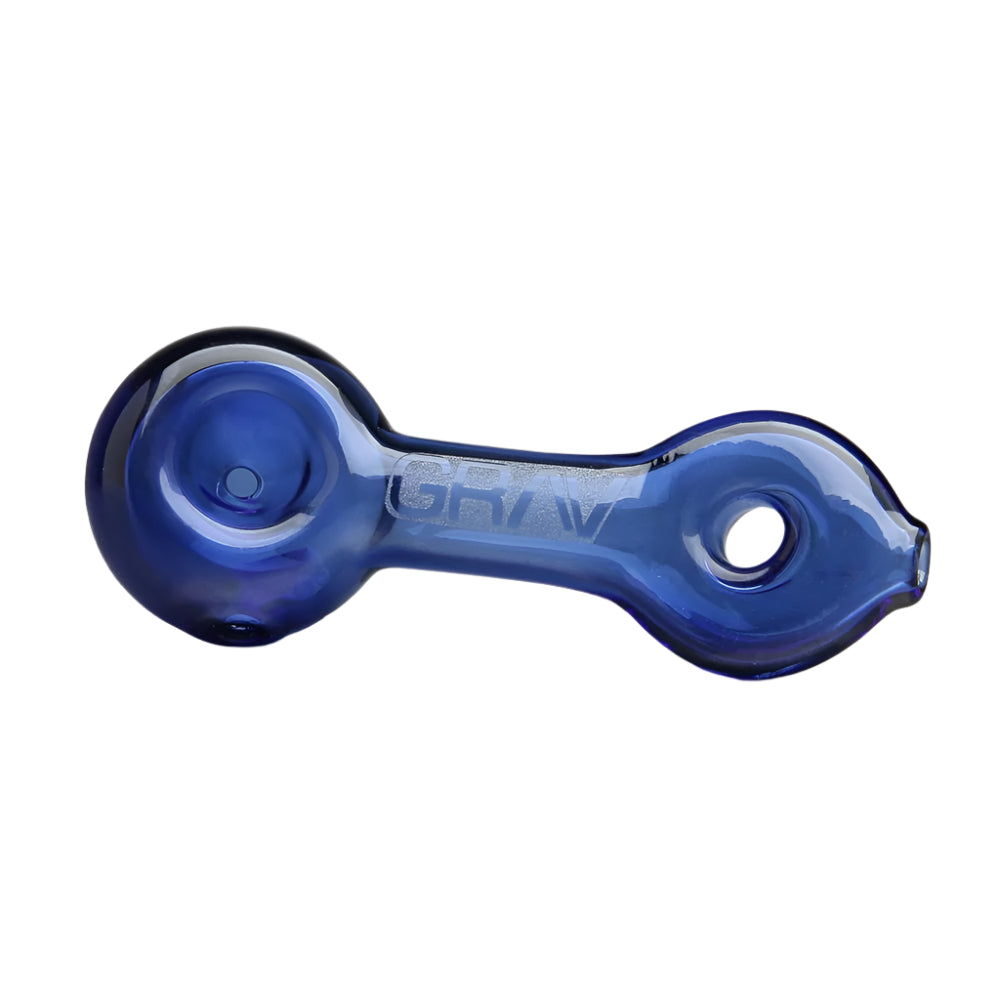GRAV Glass Blue Mini Donut Spoon Pipe