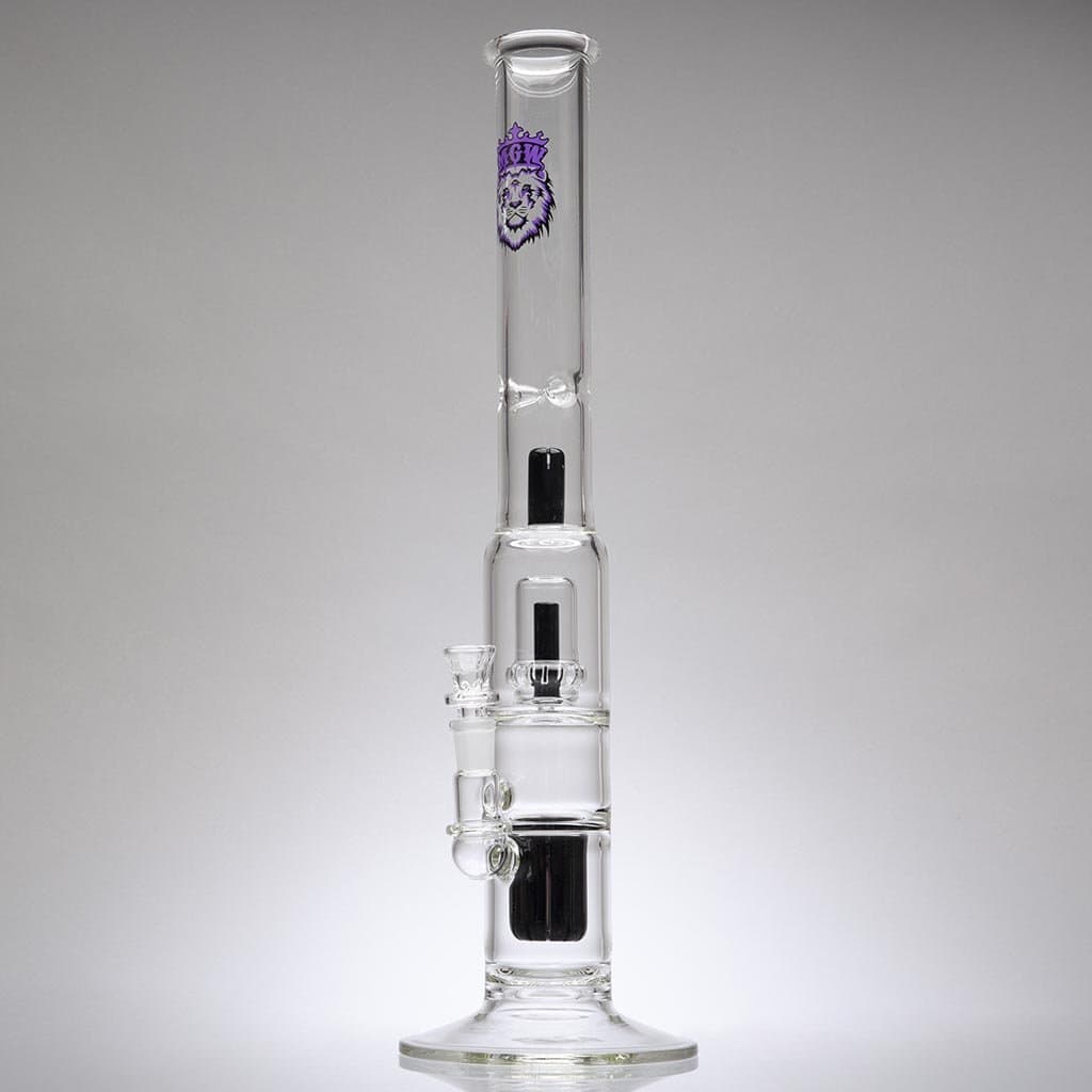 Manifest Glassworks Black CIRQ Double Perc Bongs