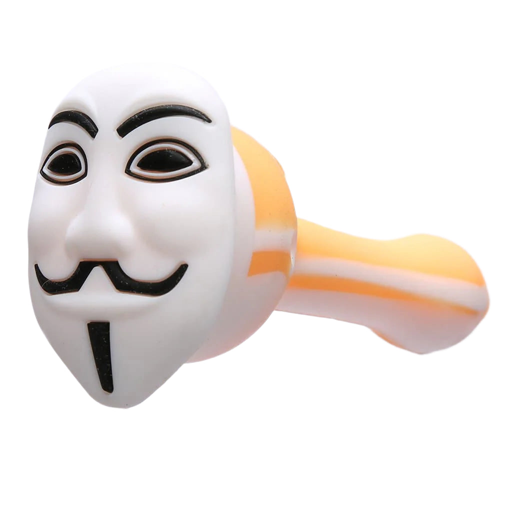 Anonymous Themed Silicone Hand Pipes - Aqua Lab Technologies