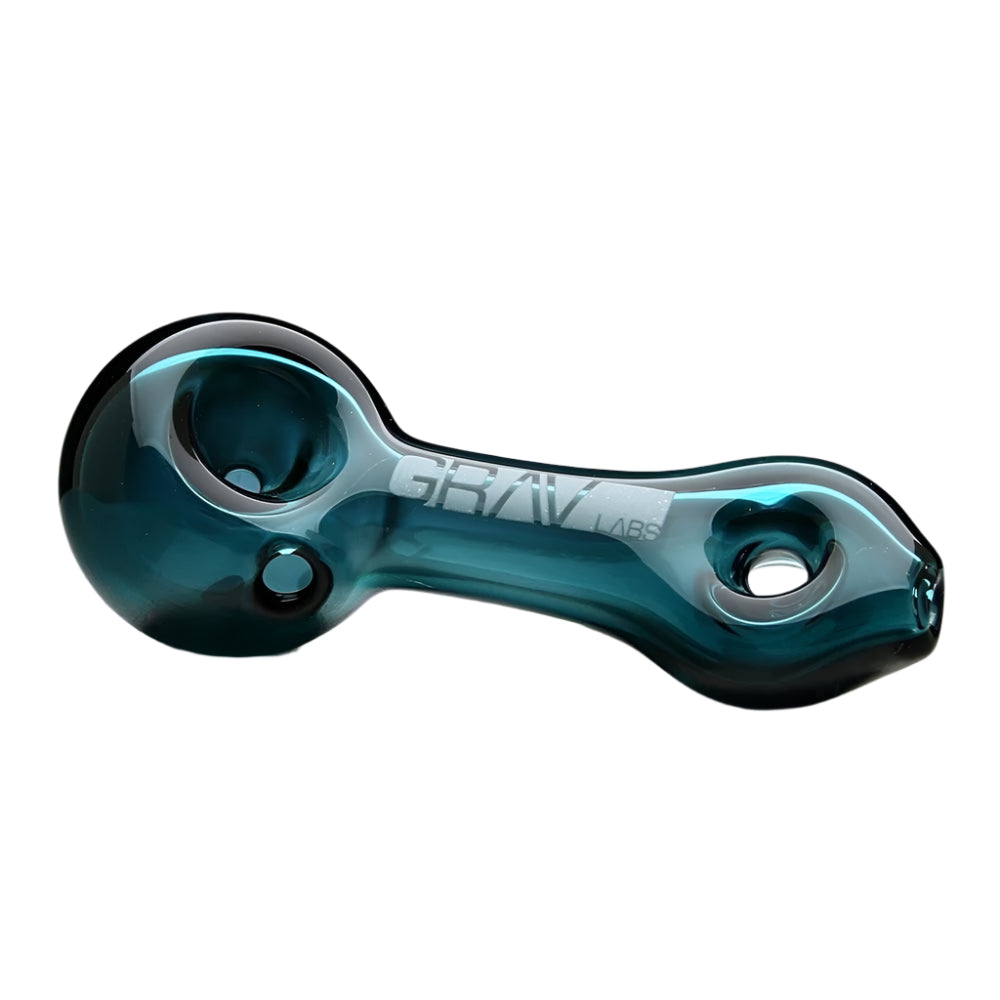 GRAV Glass Teal Mini Donut Spoon Pipe