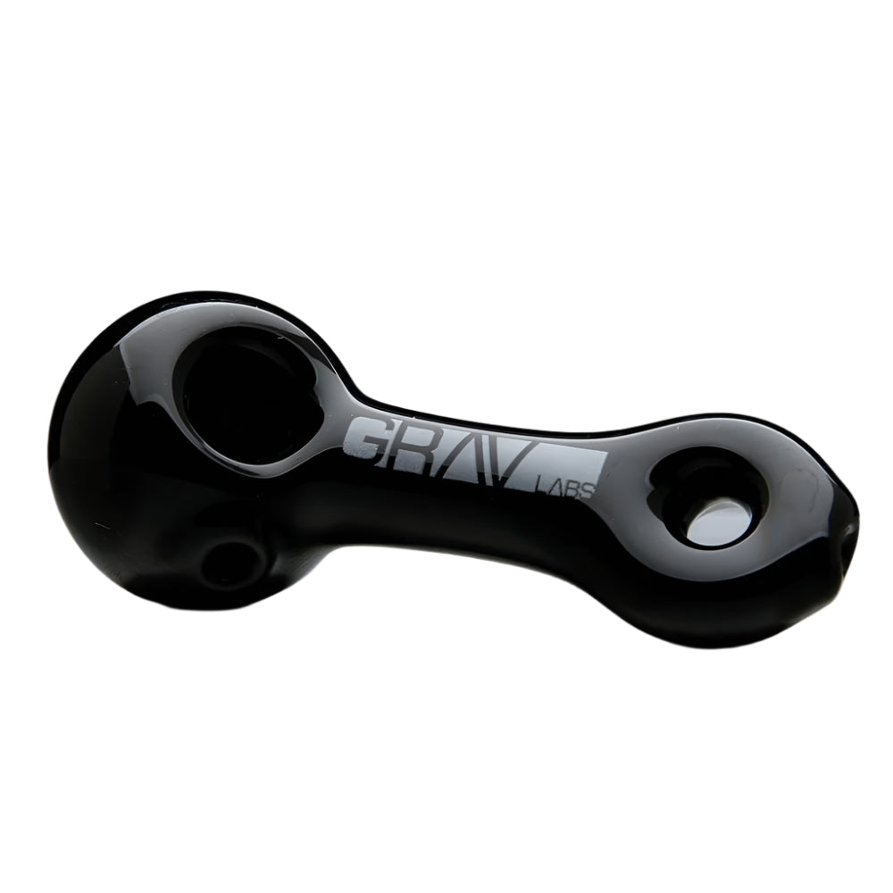 GRAV Glass Black Mini Donut Spoon Pipe