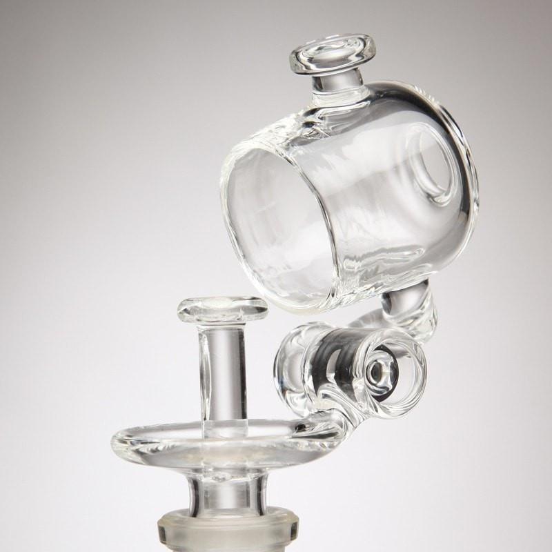 J-Red Glass - 90º Hatched Vapor Dome - 14mm Male - Aqua Lab Technologies