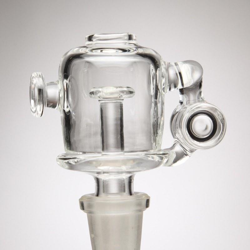 J-Red Glass - 90º Hatched Vapor Dome - 14mm Male - Aqua Lab Technologies