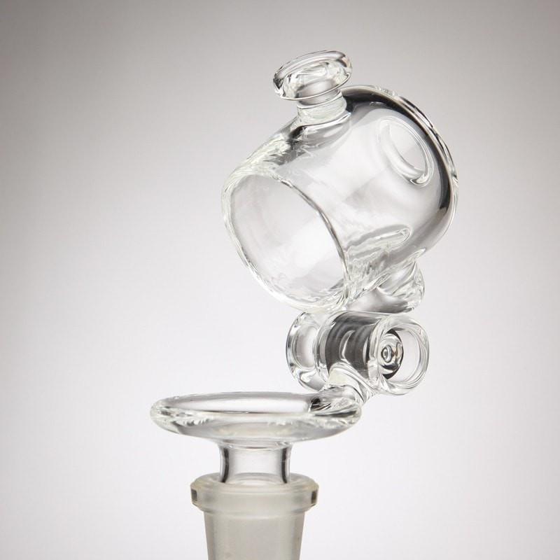 J-Red Glass - 90º Hatched Vapor Dome - 14mm Male - Aqua Lab Technologies