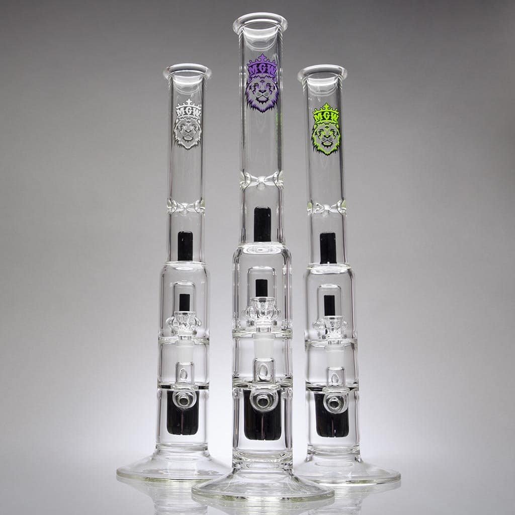 MGW Black CIRQ Double Perc Bong