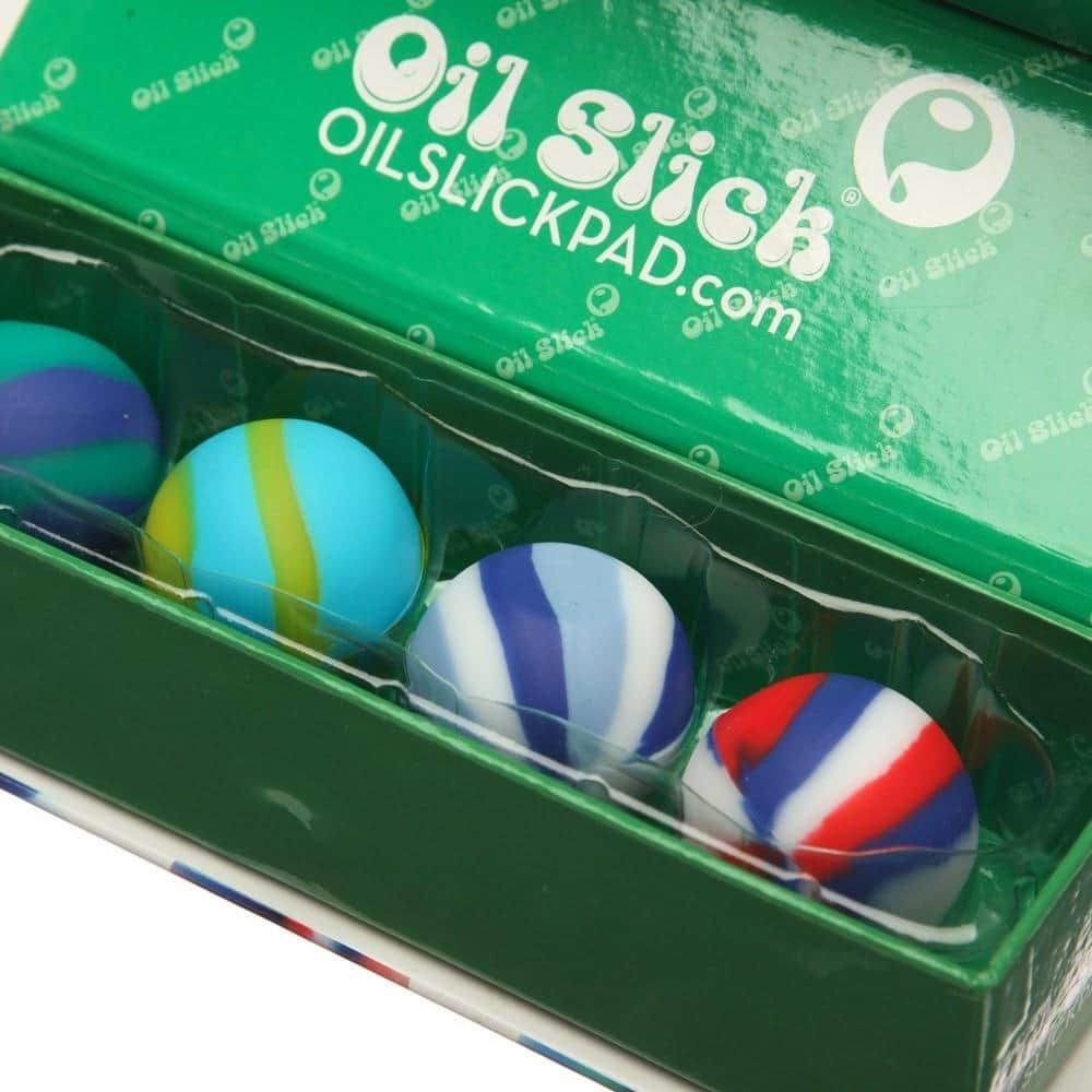 Oil Slick - Four Pack of Blue Mix Slick Ball Minis - Aqua Lab Technologies